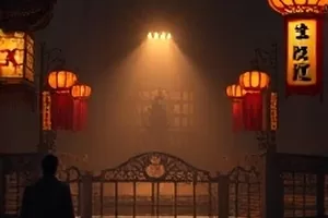 在线影院首屏主推横版海报，夜色中的城市天际线与胶片光轨交织
